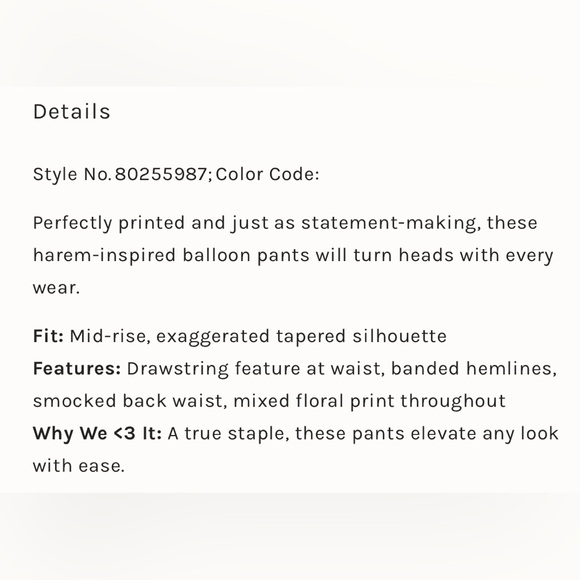 (NWOT) Free People After Glow Balloon Barrel Pants XS Green Motif - Picture 9 of 11